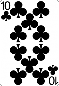 Euchre 10 of Clubs
